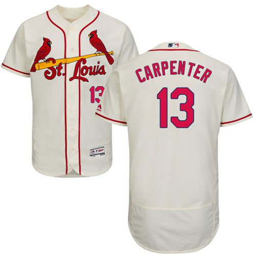 Cardinals #13 Matt Carpenter Cream Flexbase Authentic Collection Stitched Jersey