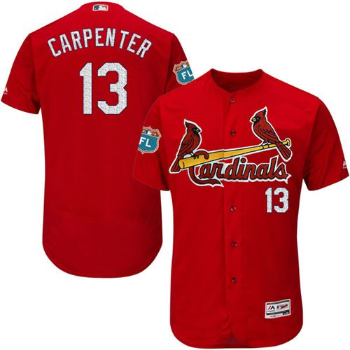 Cardinals #13 Matt Carpenter Red Flexbase Authentic Collection Stitched Jersey