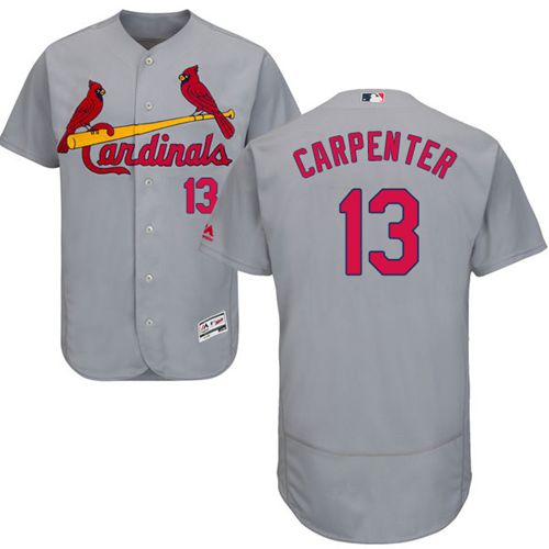 Cardinals #13 Matt Carpenter Grey Flexbase Authentic Collection Stitched Jersey