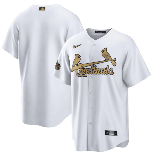St. Louis Cardinals Blank White 2022 All-Star Cool Base Stitched Baseball Jersey