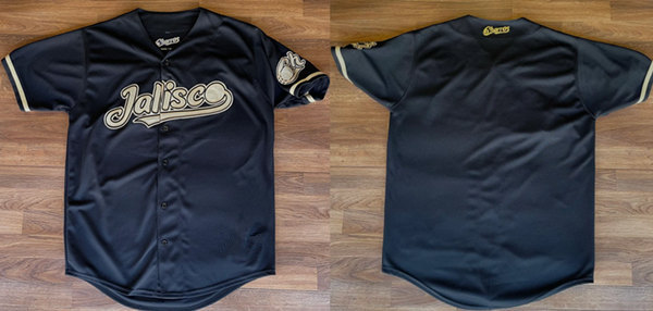 Charros De Jalisco Blank Black Stitched Baseball Jersey