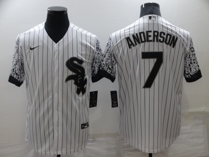 Chicago White Sox #7 Tim Anderson White City Connect Cool Base Stitched Jersey