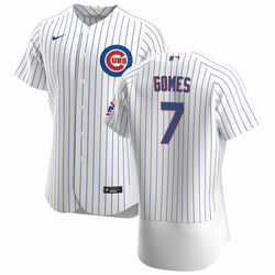 Chicago Cubs #7 Yan Gomes White Flex Base Stitched Jersey