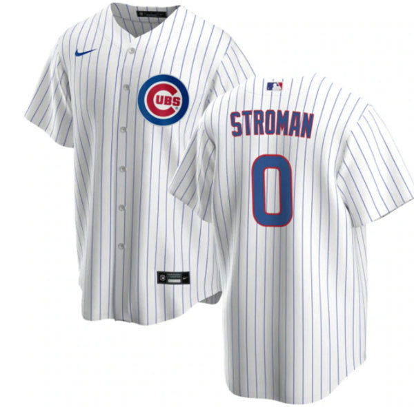 Chicago Cubs #0 Marcus Stroman White Cool Base Stitched Baseball Jersey