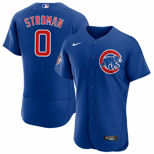 Chicago Cubs #0 Marcus Stroman Blue Flex Base Stitched Jersey