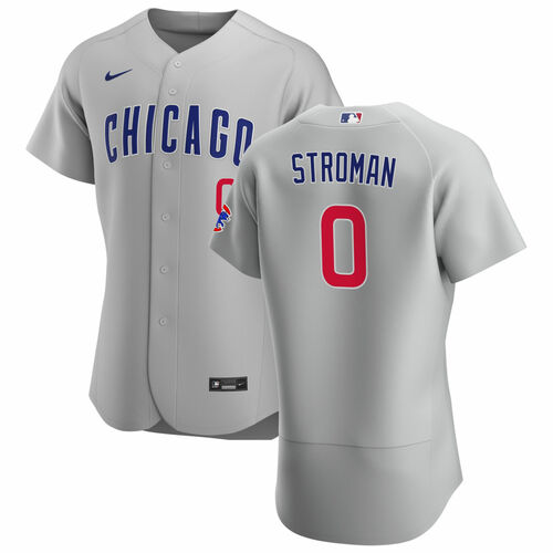 Chicago Cubs #0 Marcus Stroman Gray Flex Base Stitched Jersey