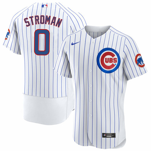 Chicago Cubs #0 Marcus Stroman White Flex Base Stitched Jersey