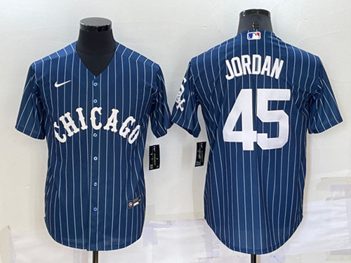 Chicago White Sox #45 Michael Jordan Navy Cool Base Stitched Jersey