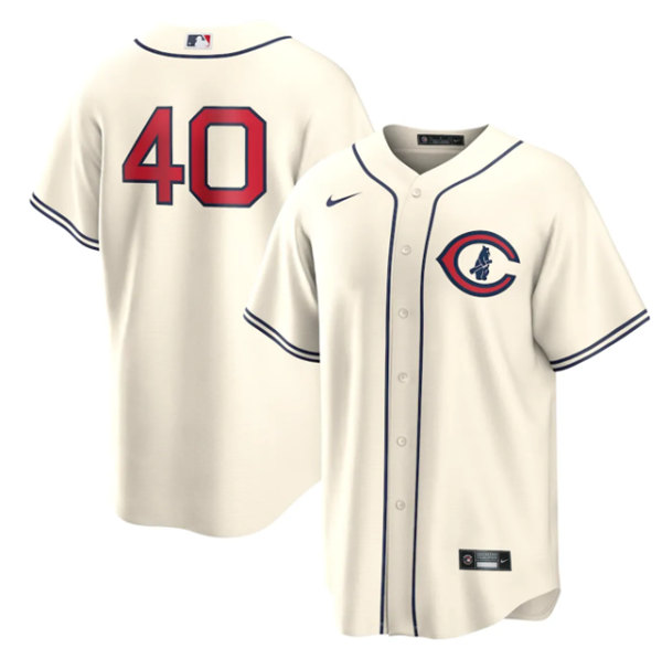 Chicago Cubs #40 Willson Contreras Cream 2022 Field Of Dreams Cool Base Stitched Baseball Jersey