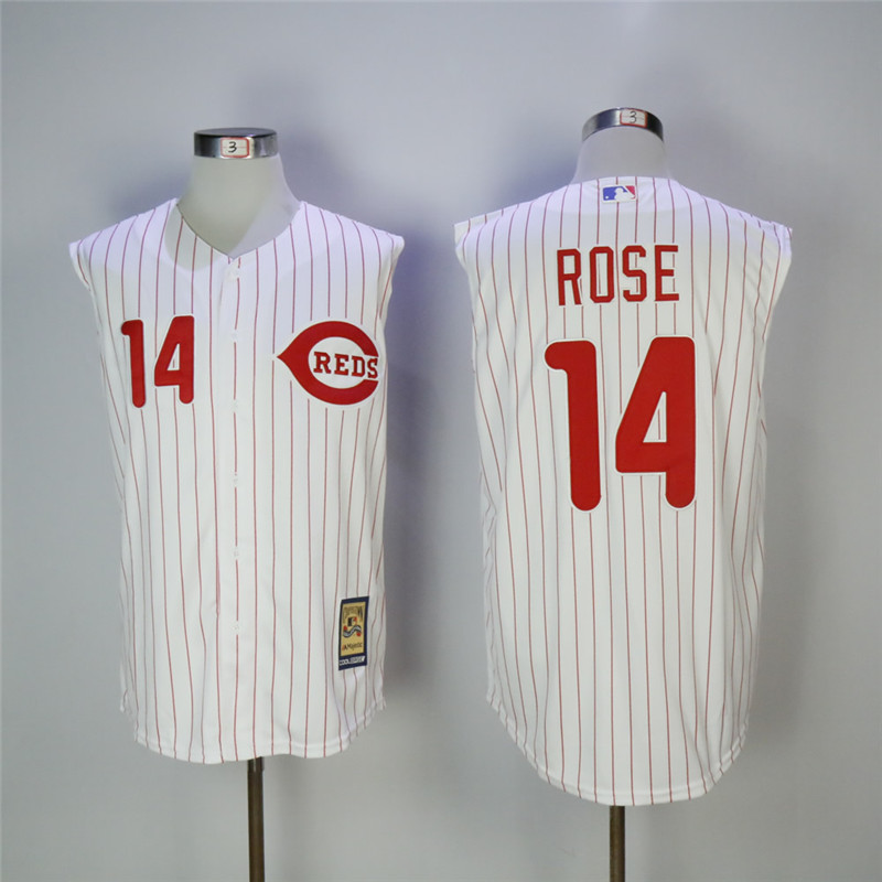 Cincinnati Reds #14 Pete Rose White Cooperstown Collection Player Stitched Jersey