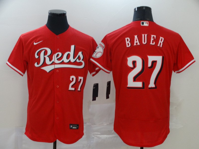 Cincinnati Reds #27 Trevor Bauer Reds Flex Base Stitched Jersey