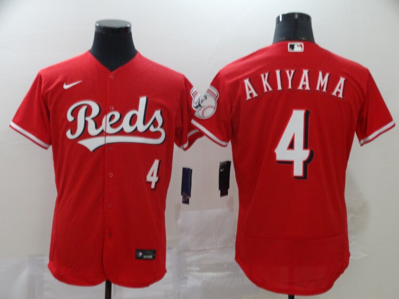 Cincinnati Reds #4 Shogo Akiyama Red Flex Base Stitched Jersey