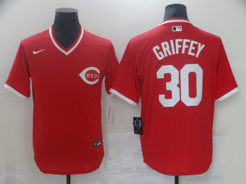 Cincinnati Reds #30 Ken Griffey Red Cool Base Stitched Jersey