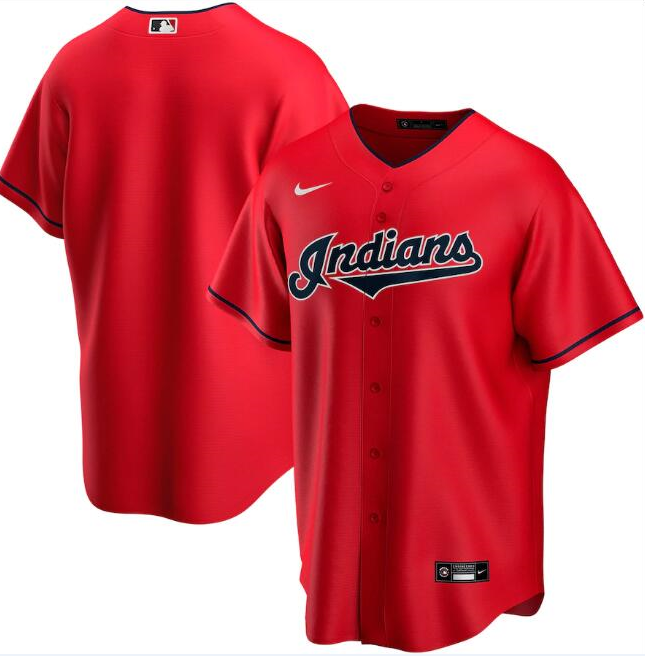 Cleveland Indians Red Cool Base Stitched Jersey