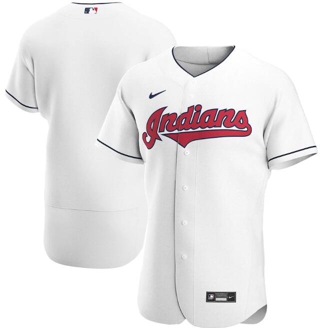 Cleveland Indians White Flex Base Stitched Jersey