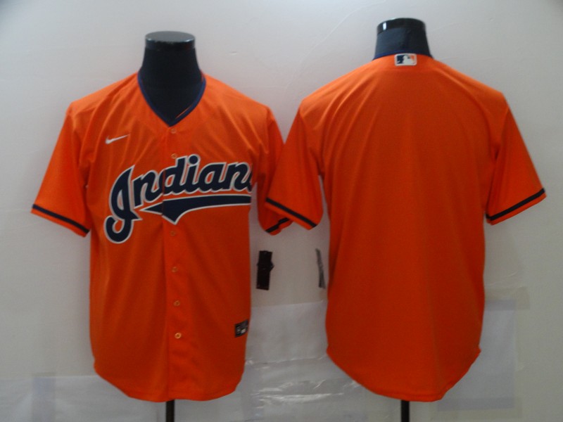Cleveland Indians Blank Orange Cool Base Stitched Jersey