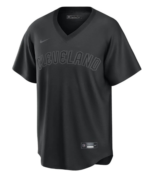 Cleveland Guardians #11 José Ramírez Black Pitch Black Fashion Replica Stitched Baseball Jersey