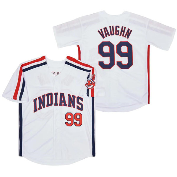 Cleveland Guardians #99 Ricky Vaughn White Stitched Baseball Jersey