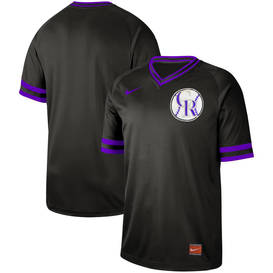 Colorado Rockies Blank Black Cooperstown Collection Legend Stitched Jersey