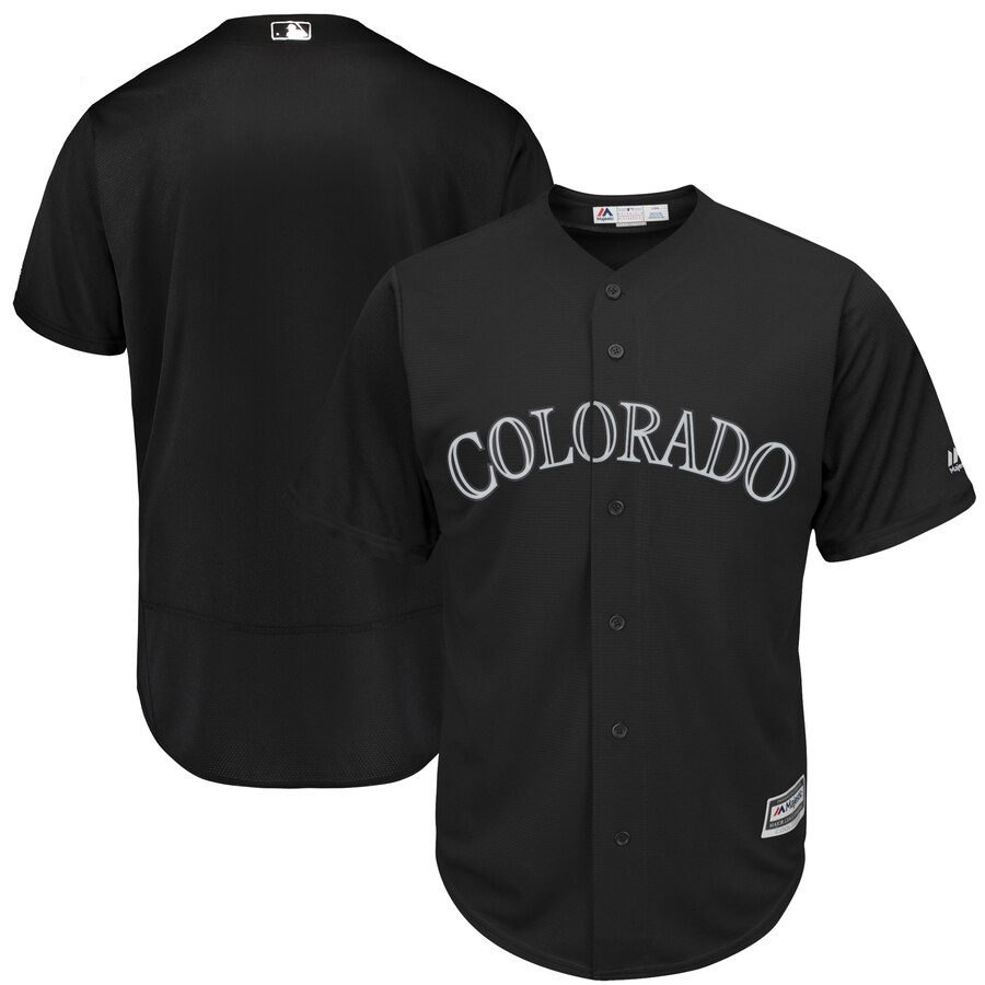 Colorado Rockies Majestic Black 2019 Players' Weekend Team Stitched Jersey
