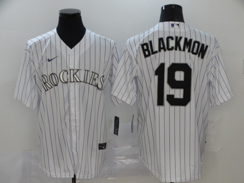 Colorado Rockies #19 Charlie Blackmon White Cool Base Stitched Jersey