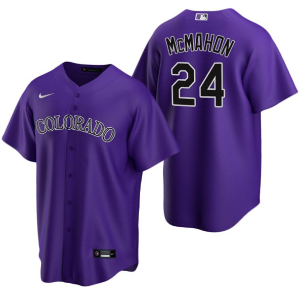 Colorado Rockies #24 Ryan McMahon Purple Stitched Baseball Jersey