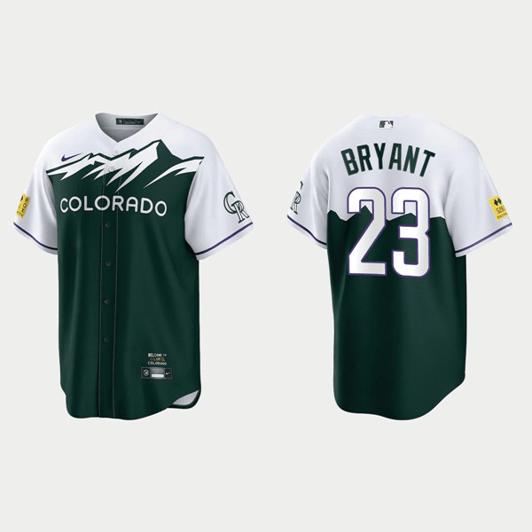 Colorado Rockies #23 Kris Bryant Green 2022 City Connect Stitched Baseball Jersey