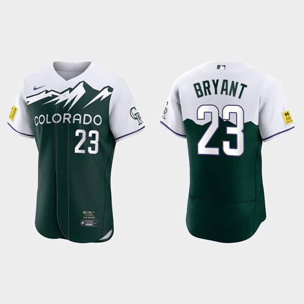 Colorado Rockies #23 Kris Bryant Green 2022 City Connect Flex Base Stitched Baseball Jersey