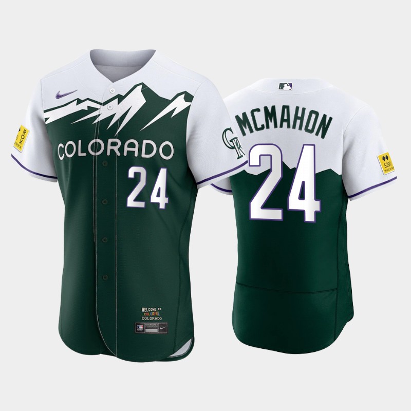 Colorado Rockies #24 Ryan McMahon 2022 Green City Connect Flex Base Stitched Jersey