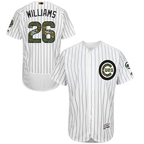 Cubs #26 Billy Williams White(Blue Strip) Flexbase Authentic Collection 2016 Memorial Day Stitched Jersey
