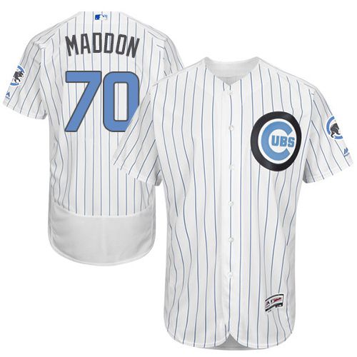 Cubs #70 Joe Maddon White(Blue Strip) Flexbase Authentic Collection 2016 Father's Day Stitched Jersey
