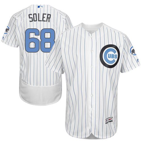 Cubs #68 Jorge Soler White(Blue Strip) Flexbase Authentic Collection 2016 Father's Day Stitched Jersey