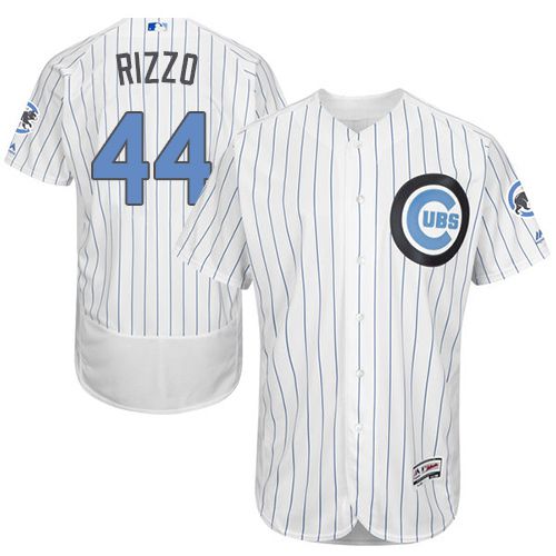 Cubs #44 Anthony Rizzo White(Blue Strip) Flexbase Authentic Collection 2016 Father's Day Stitched Jersey