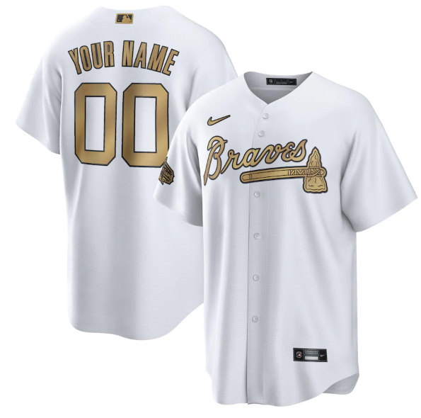 Atlanta Braves Customized Custom 2022 All-Star Cool Base White Stitched Baseball Jersey