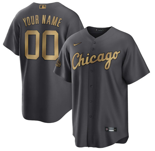 Chicago White Sox Customized Custom Charcoal 2022 All-Star Cool Base Stitched Baseball Jersey