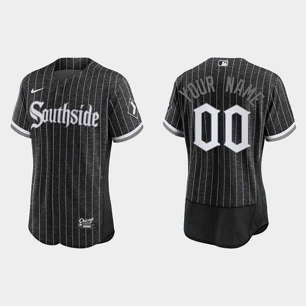 Chicago White Sox Customized Black 2021 City Connect Replica Flex Base Stitched MLB Jersey