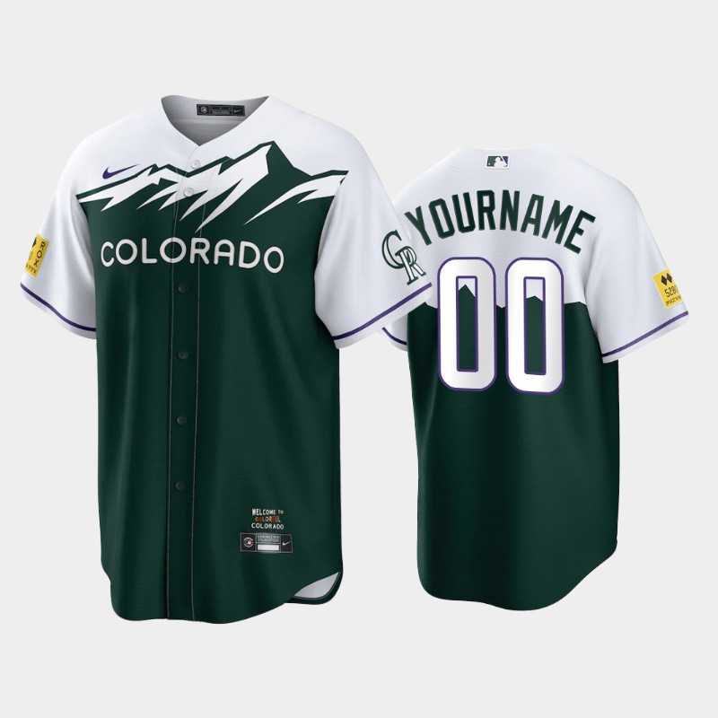 Colorado Rockies Customized Custom 2022 Green City Connect Stitched Baseball Jersey