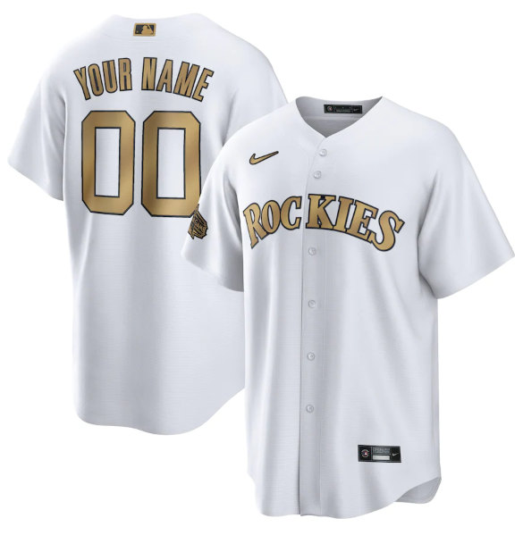 Colorado Rockies Customized Custom White 2022 All-Star Cool Base Stitched Baseball Jersey