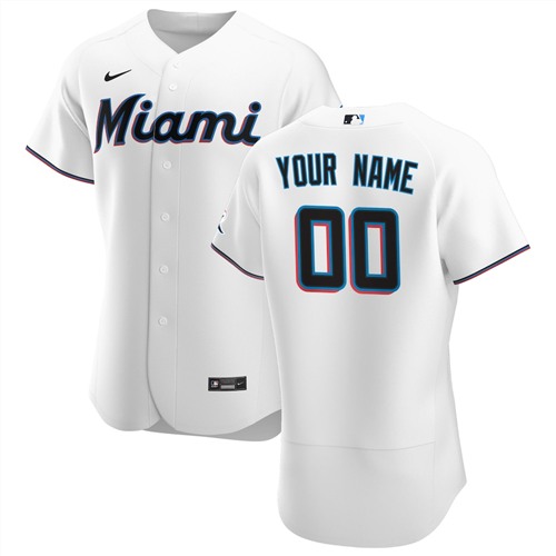 Miami Marlins Customized Authentic Stitched MLB Jersey