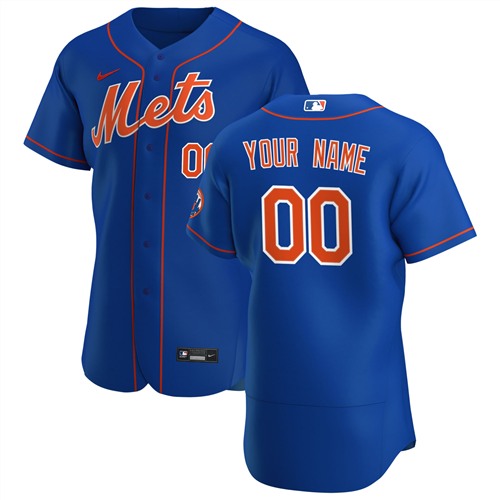 New York Mets Customized Authentic Stitched MLB Jersey