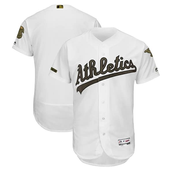 Oakland Athletics Customized Custom White Flex Base Stitched Jersey