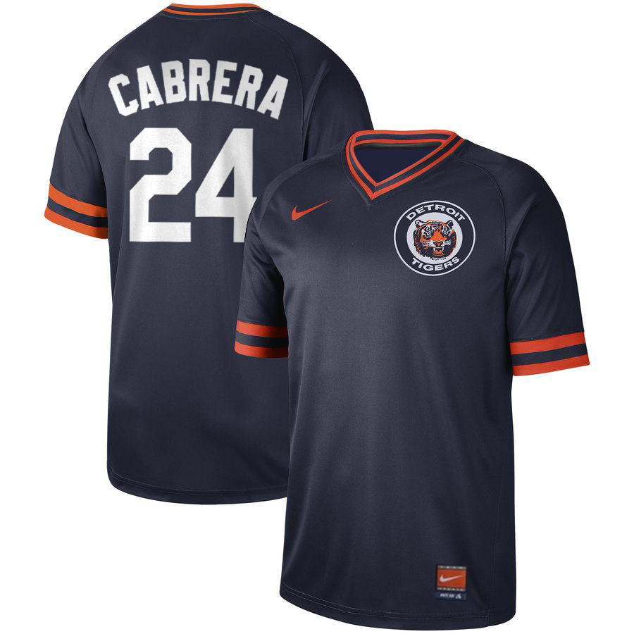 Detroit Tigers #24 Miguel Cabrera Navy Cooperstown Collection Legend Stitched Jersey