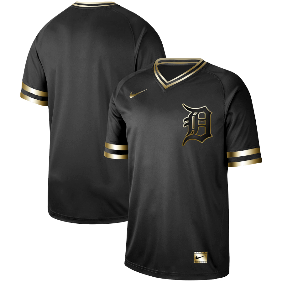 Detroit Tigers Navy Black Gold Stitched Jersey