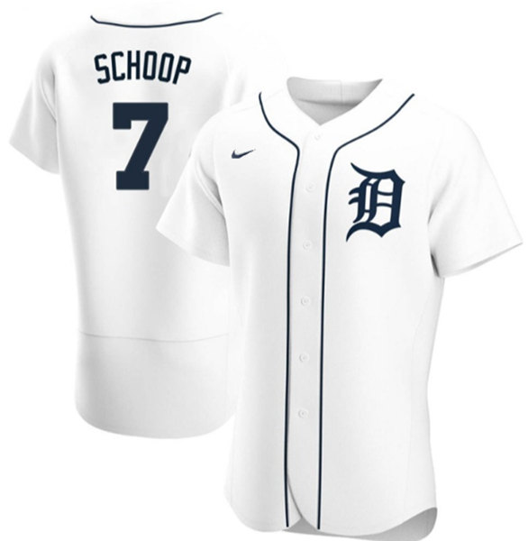 Detroit Tigers #7 Jonathan Schoop White Flex Base Stitched Jersey