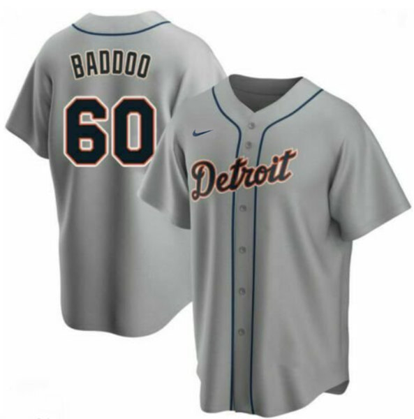 Detroit Tigers #60 Akil Baddoo Gray Cool Base Stitched Jersey
