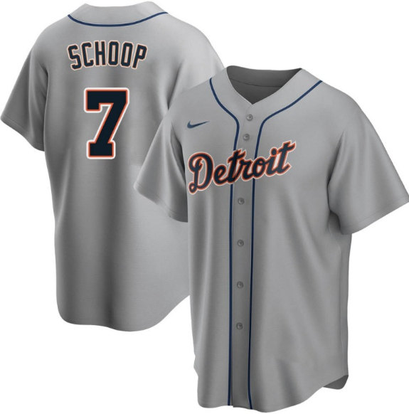 Detroit Tigers #7 Jonathan Schoop Gray Cool Base Stitched Jersey