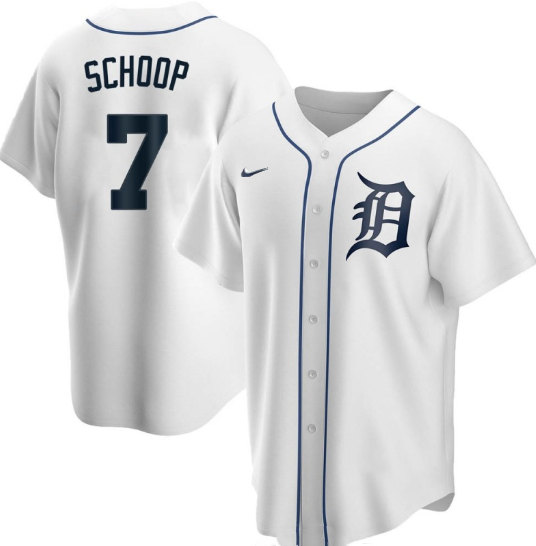 Detroit Tigers #7 Jonathan Schoop White Cool Base Stitched Jersey
