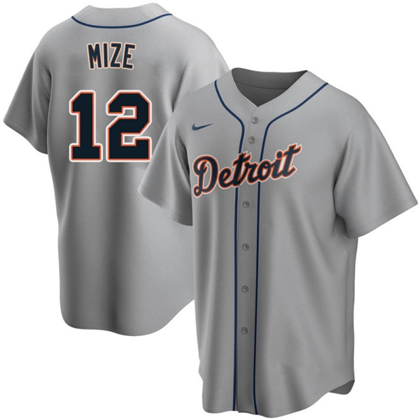 Detroit Tigers #12 Casey Mize Gray Cool Base Stitched Jersey