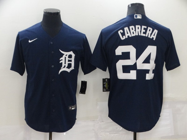 Detroit Tigers #24 Miguel Cabrera Navy Cool Base Stitched Jersey