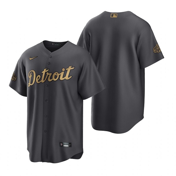 Detroit Tigers Blank Charcoal 2022 All-Star Base Base Stitched Jersey